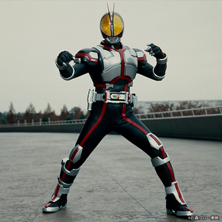 2003年／仮面ライダー・ファイズ。©️石森プロ・テレビ朝日・ADK・東映。 2003年／仮面ライダー・ファイズ。©️石森プロ・テレビ朝日・ADK